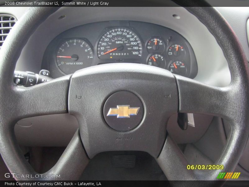 Summit White / Light Gray 2008 Chevrolet TrailBlazer LS