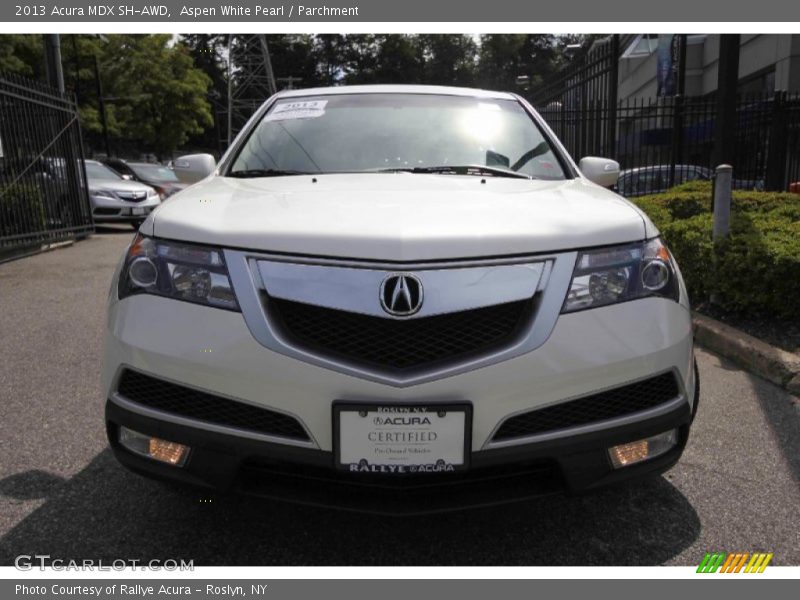 Aspen White Pearl / Parchment 2013 Acura MDX SH-AWD