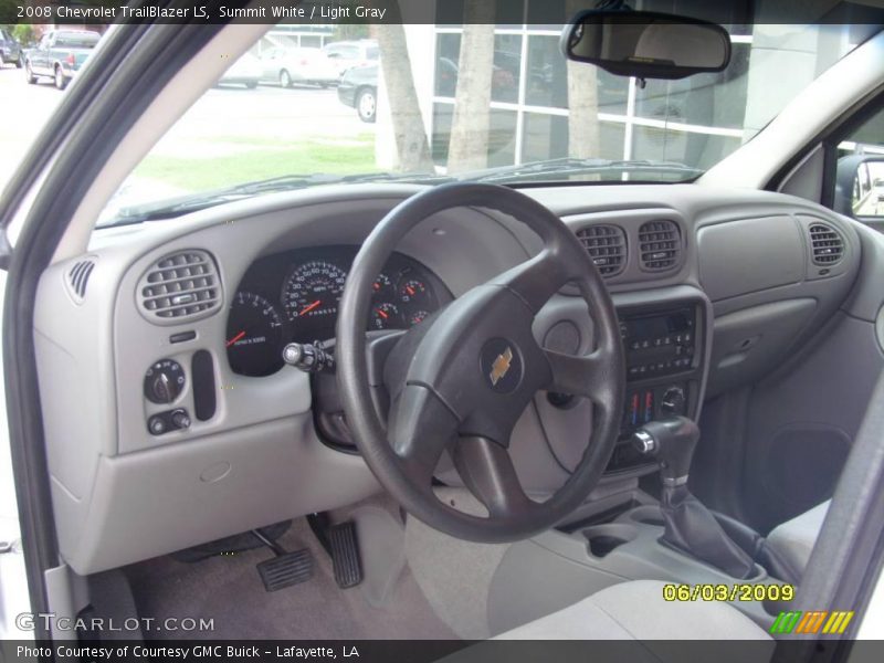 Summit White / Light Gray 2008 Chevrolet TrailBlazer LS