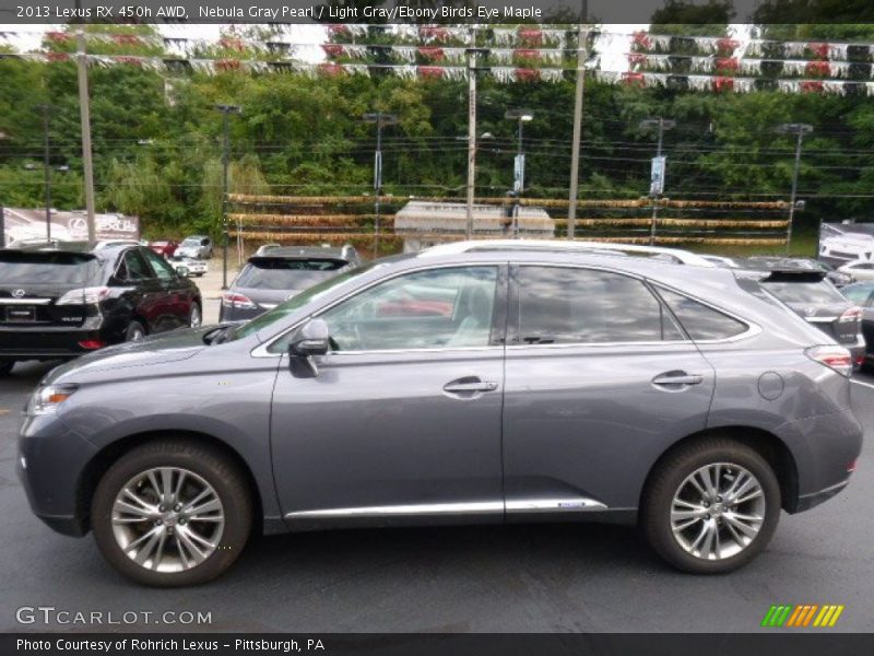 Nebula Gray Pearl / Light Gray/Ebony Birds Eye Maple 2013 Lexus RX 450h AWD