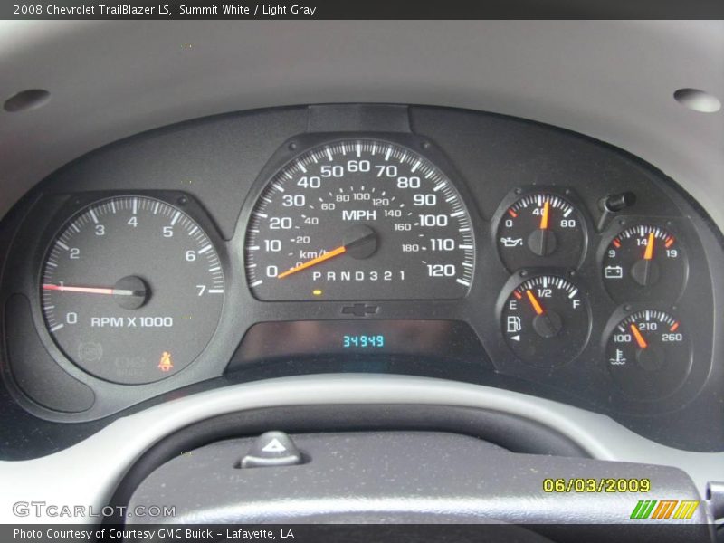 Summit White / Light Gray 2008 Chevrolet TrailBlazer LS
