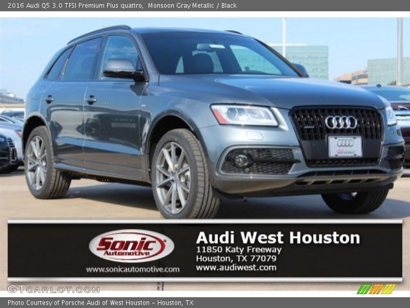 Monsoon Gray Metallic / Black 2016 Audi Q5 3.0 TFSI Premium Plus quattro