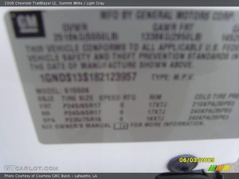Summit White / Light Gray 2008 Chevrolet TrailBlazer LS