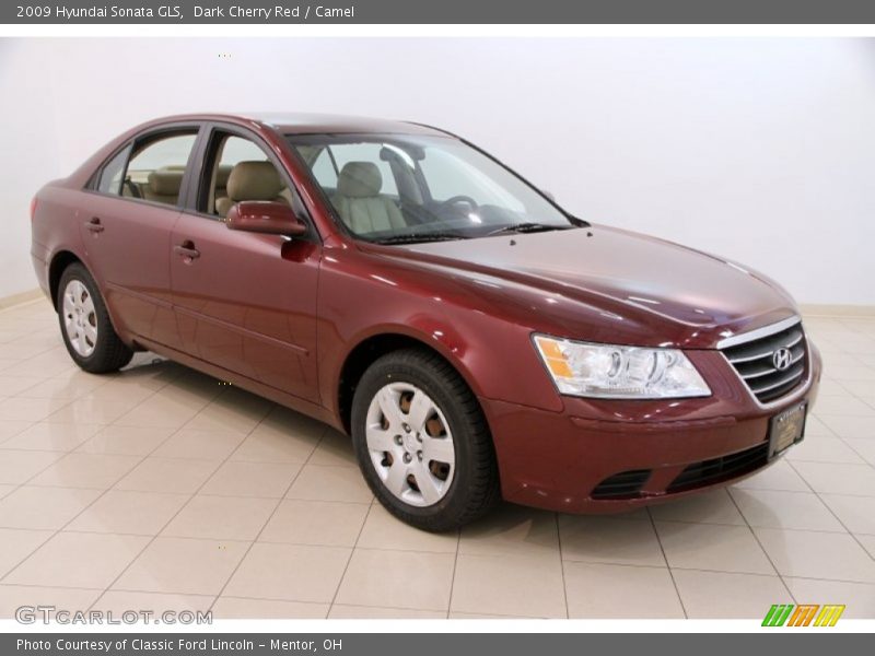 Dark Cherry Red / Camel 2009 Hyundai Sonata GLS