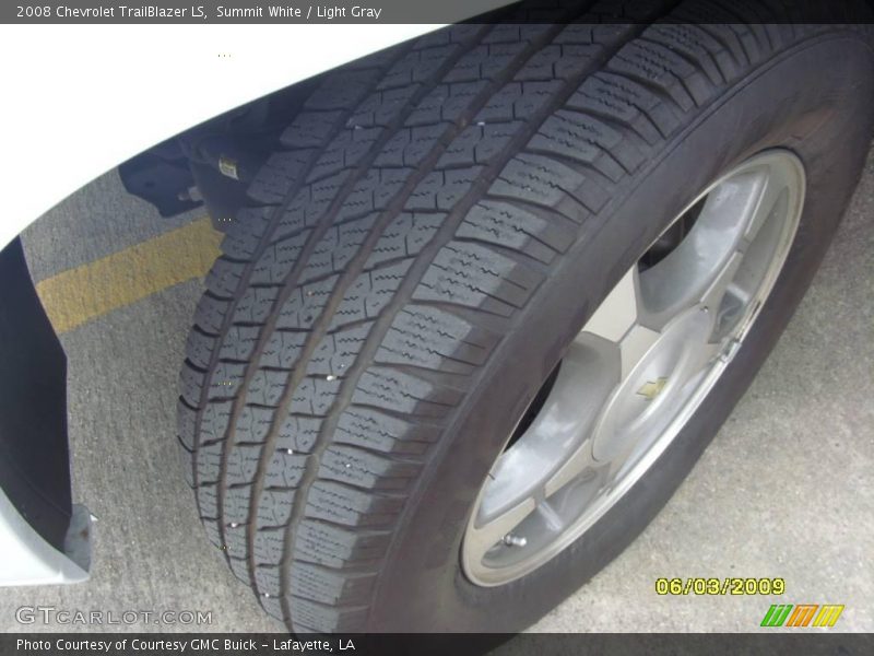 Summit White / Light Gray 2008 Chevrolet TrailBlazer LS