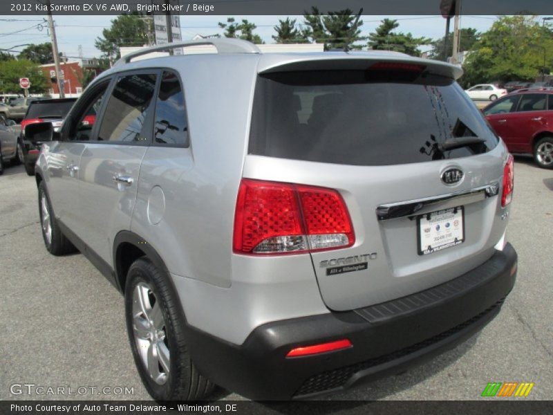 Bright Silver / Beige 2012 Kia Sorento EX V6 AWD