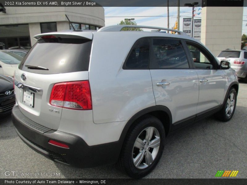 Bright Silver / Beige 2012 Kia Sorento EX V6 AWD