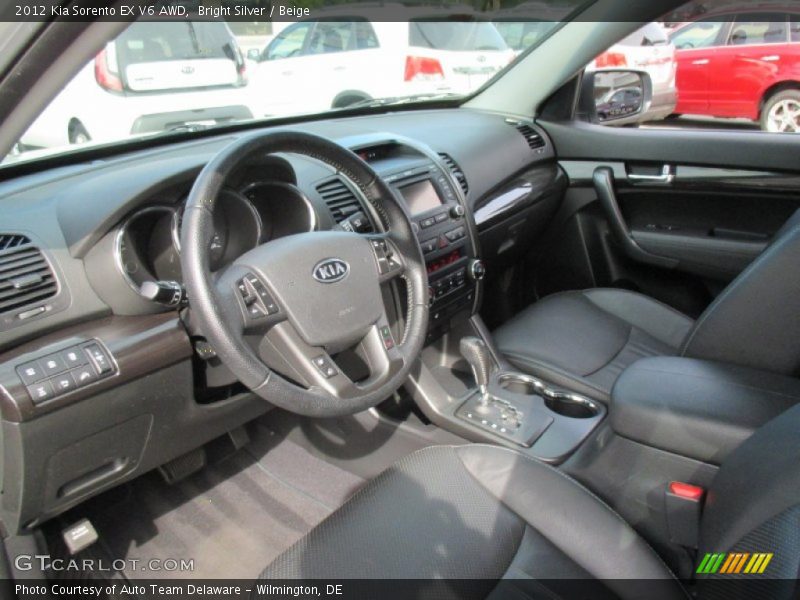 Bright Silver / Beige 2012 Kia Sorento EX V6 AWD
