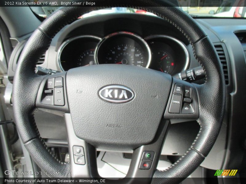 Bright Silver / Beige 2012 Kia Sorento EX V6 AWD