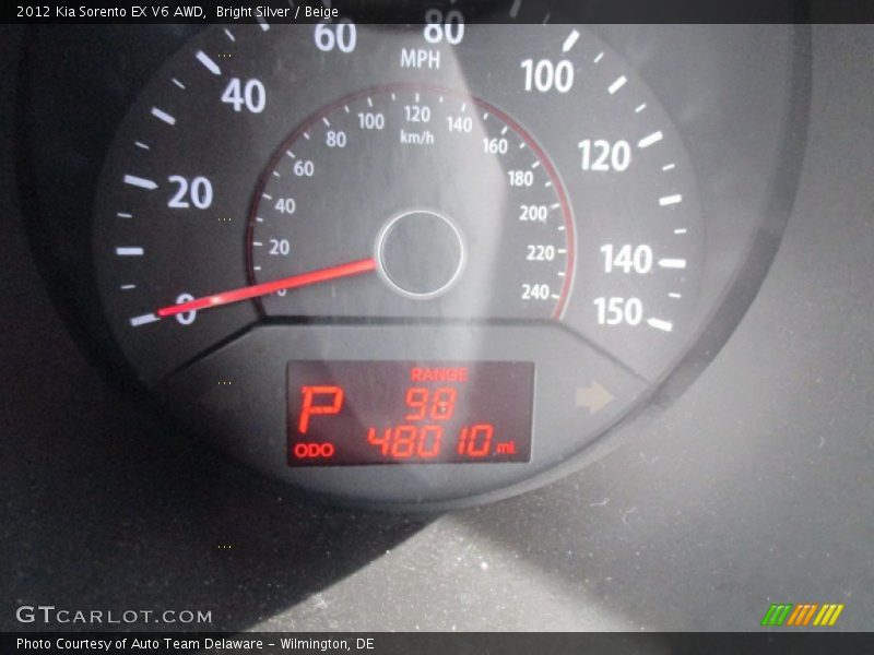 Bright Silver / Beige 2012 Kia Sorento EX V6 AWD