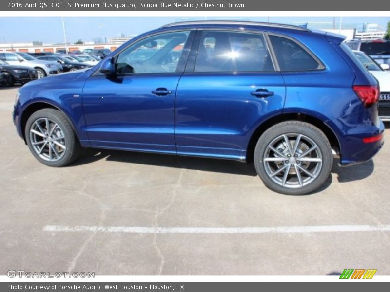 Scuba Blue Metallic / Chestnut Brown 2016 Audi Q5 3.0 TFSI Premium Plus quattro