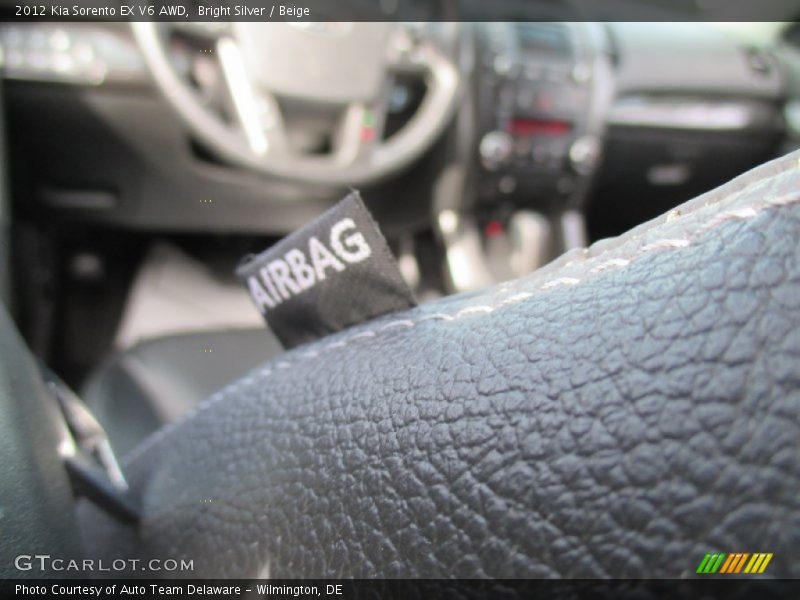 Bright Silver / Beige 2012 Kia Sorento EX V6 AWD