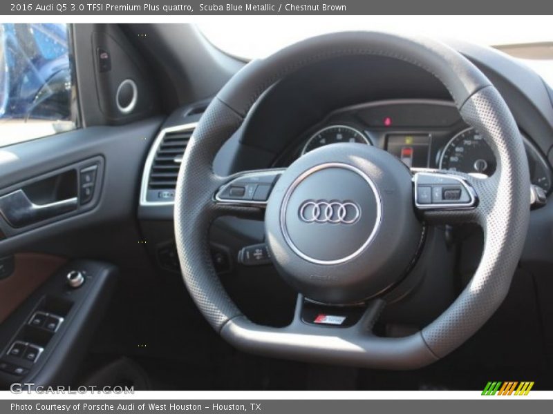 Scuba Blue Metallic / Chestnut Brown 2016 Audi Q5 3.0 TFSI Premium Plus quattro