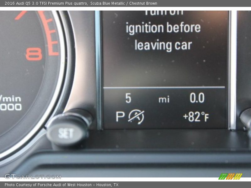 Scuba Blue Metallic / Chestnut Brown 2016 Audi Q5 3.0 TFSI Premium Plus quattro