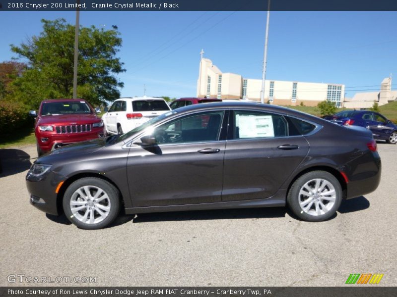 Granite Crystal Metallic / Black 2016 Chrysler 200 Limited