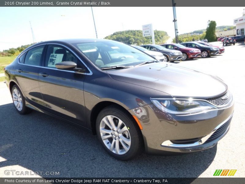 Granite Crystal Metallic / Black 2016 Chrysler 200 Limited