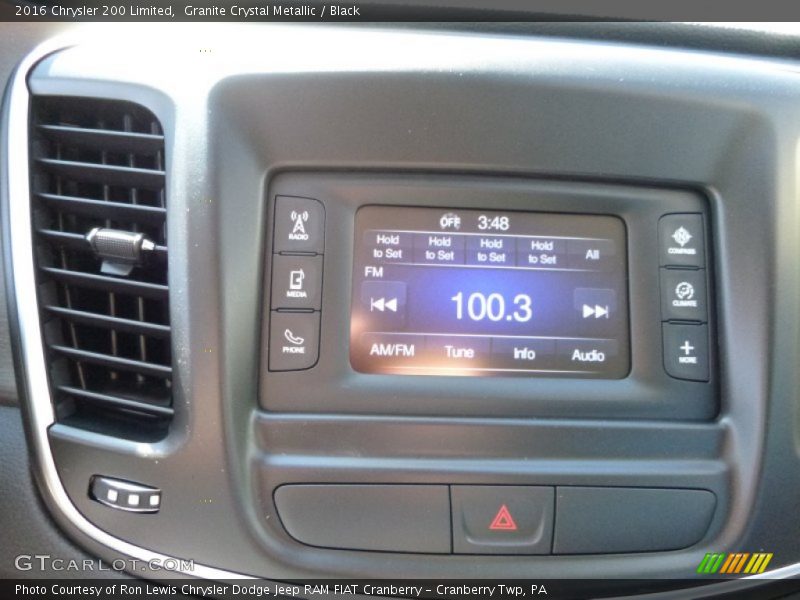 Granite Crystal Metallic / Black 2016 Chrysler 200 Limited