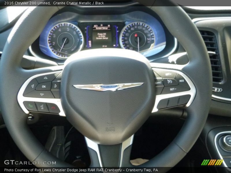 Granite Crystal Metallic / Black 2016 Chrysler 200 Limited