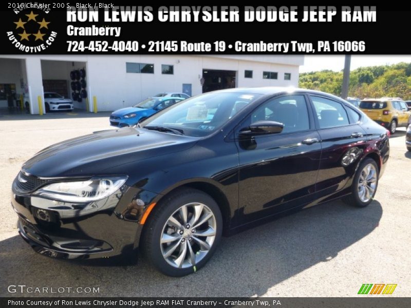 Black / Black 2016 Chrysler 200 S