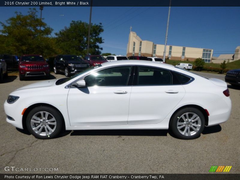 Bright White / Black 2016 Chrysler 200 Limited