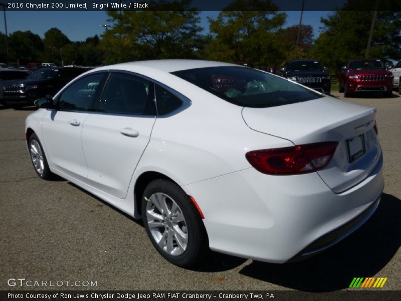Bright White / Black 2016 Chrysler 200 Limited