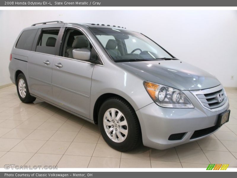 Slate Green Metallic / Gray 2008 Honda Odyssey EX-L