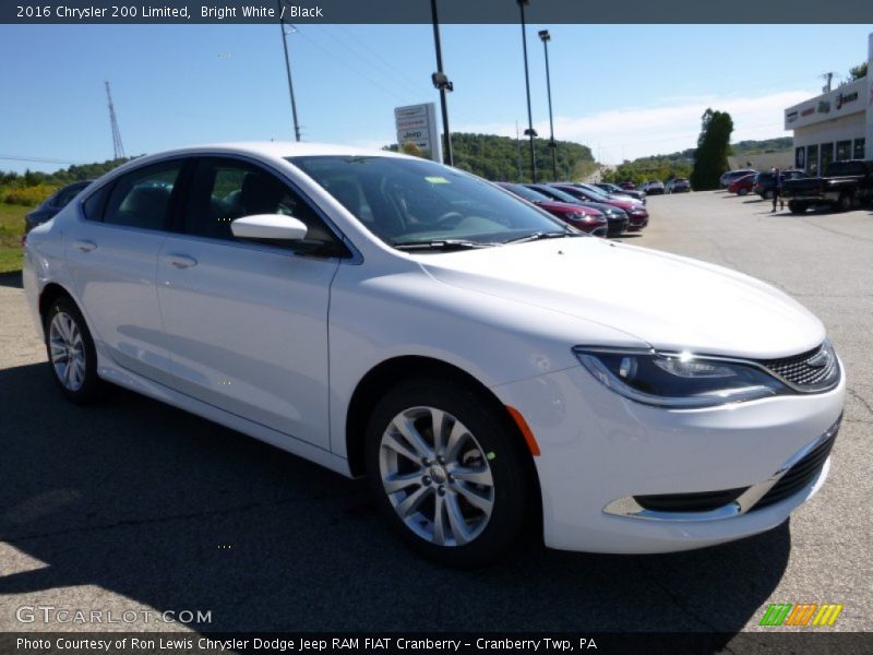 Bright White / Black 2016 Chrysler 200 Limited