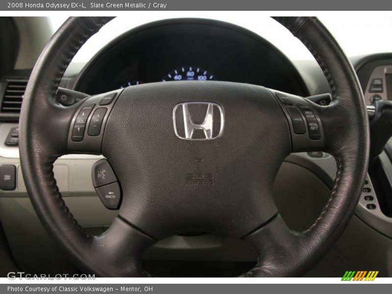 Slate Green Metallic / Gray 2008 Honda Odyssey EX-L