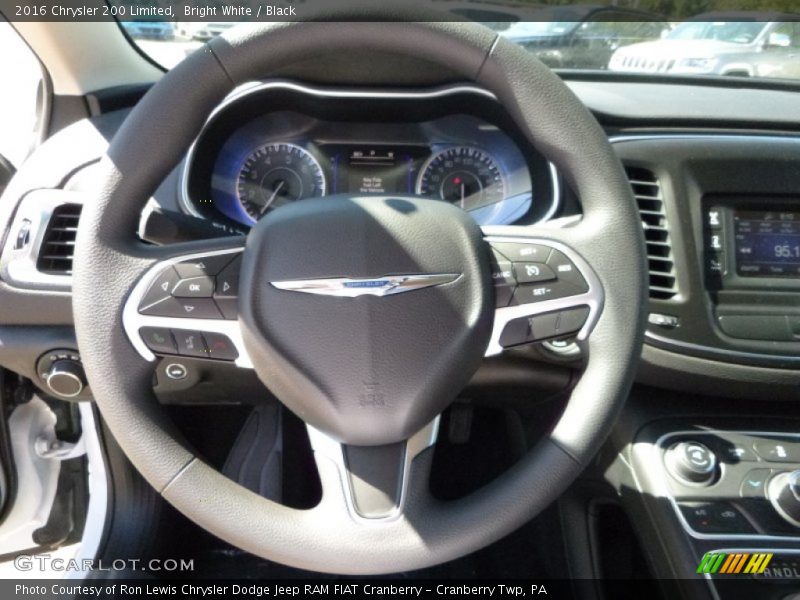Bright White / Black 2016 Chrysler 200 Limited