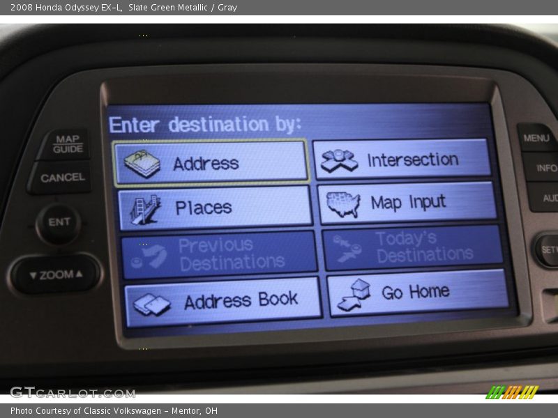 Slate Green Metallic / Gray 2008 Honda Odyssey EX-L