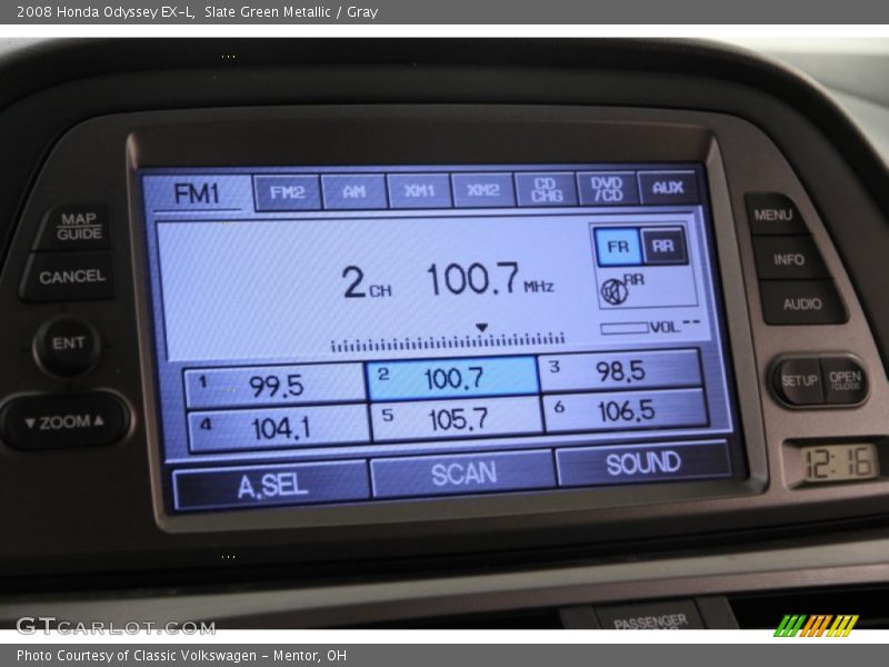 Slate Green Metallic / Gray 2008 Honda Odyssey EX-L