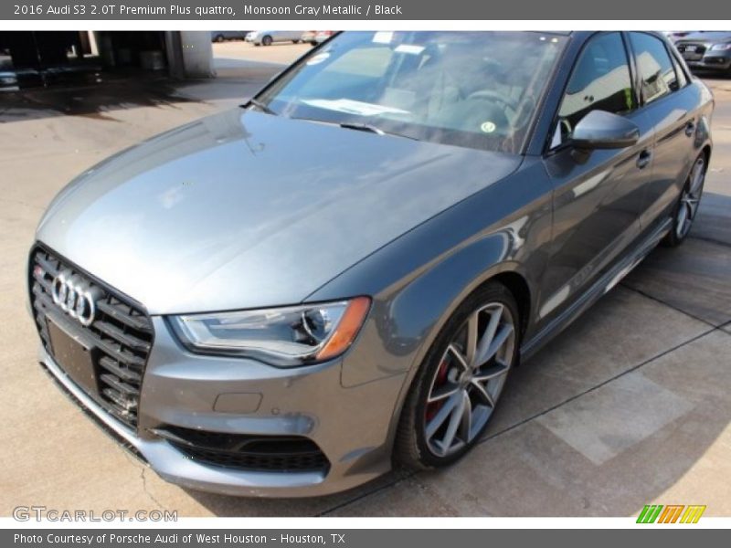 Monsoon Gray Metallic / Black 2016 Audi S3 2.0T Premium Plus quattro