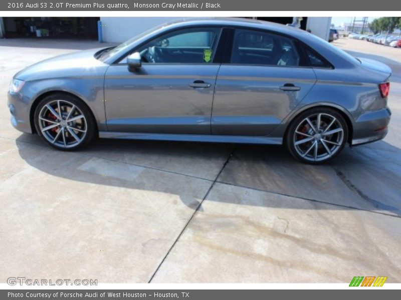 Monsoon Gray Metallic / Black 2016 Audi S3 2.0T Premium Plus quattro