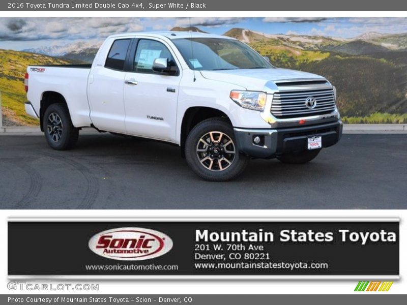 Super White / Black 2016 Toyota Tundra Limited Double Cab 4x4