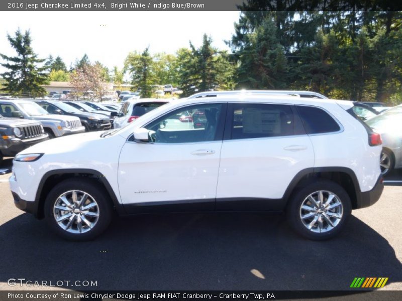 Bright White / Indigo Blue/Brown 2016 Jeep Cherokee Limited 4x4