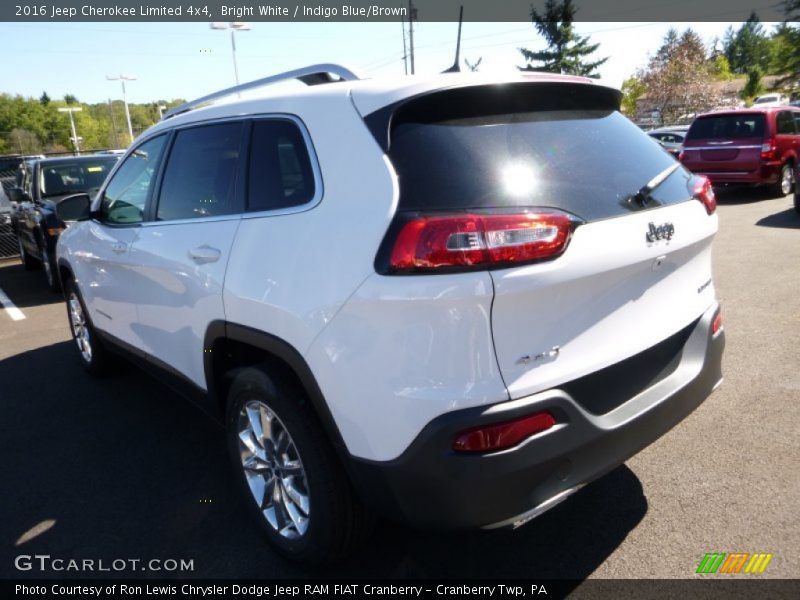 Bright White / Indigo Blue/Brown 2016 Jeep Cherokee Limited 4x4