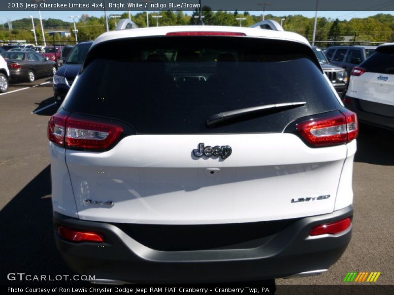 Bright White / Indigo Blue/Brown 2016 Jeep Cherokee Limited 4x4