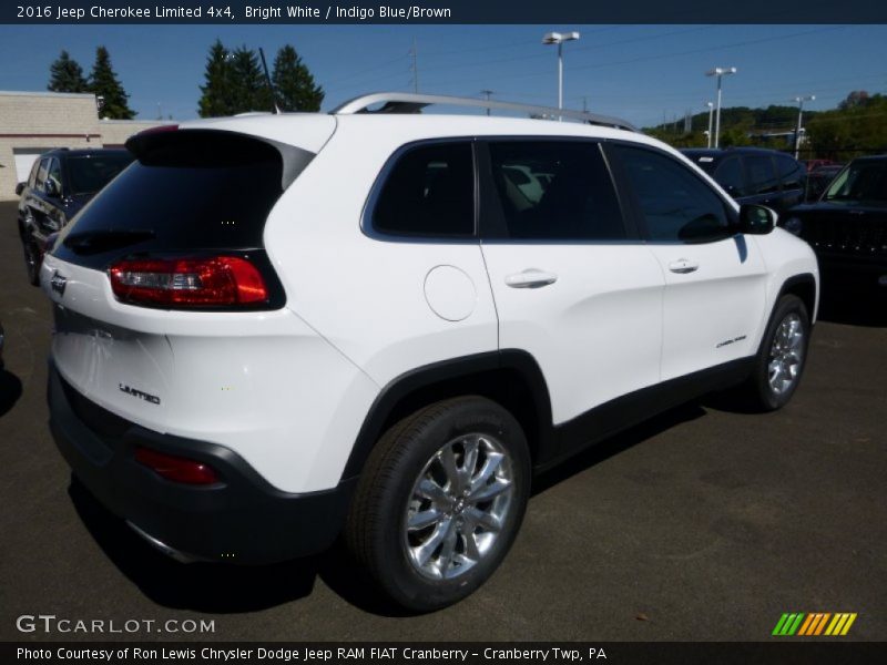 Bright White / Indigo Blue/Brown 2016 Jeep Cherokee Limited 4x4
