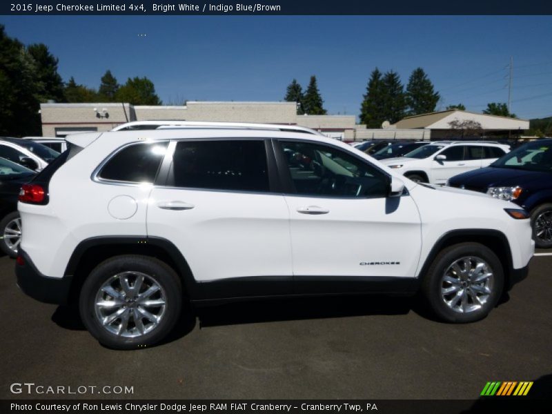 Bright White / Indigo Blue/Brown 2016 Jeep Cherokee Limited 4x4