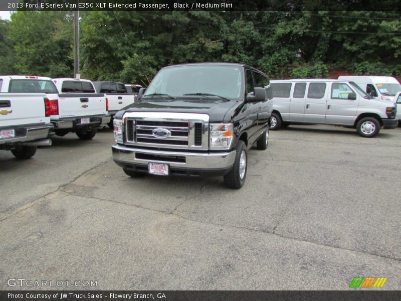 Black / Medium Flint 2013 Ford E Series Van E350 XLT Extended Passenger
