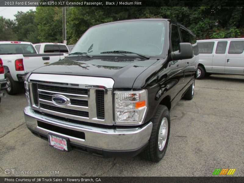 Black / Medium Flint 2013 Ford E Series Van E350 XLT Extended Passenger