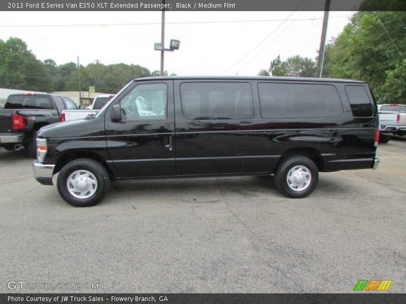 Black / Medium Flint 2013 Ford E Series Van E350 XLT Extended Passenger