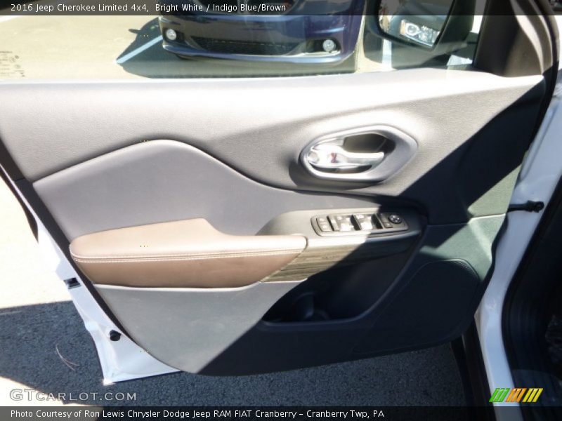 Bright White / Indigo Blue/Brown 2016 Jeep Cherokee Limited 4x4