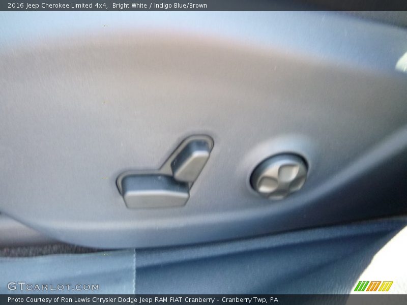 Bright White / Indigo Blue/Brown 2016 Jeep Cherokee Limited 4x4