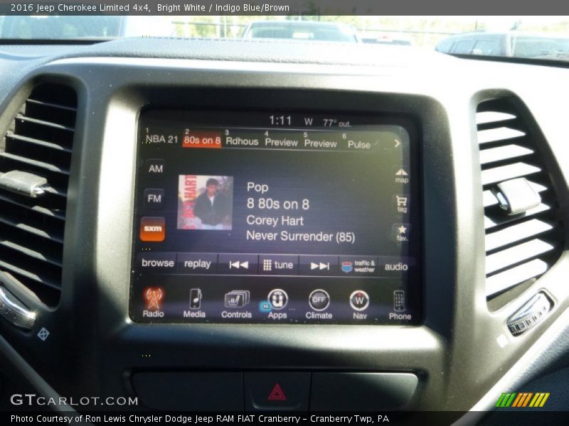 Bright White / Indigo Blue/Brown 2016 Jeep Cherokee Limited 4x4
