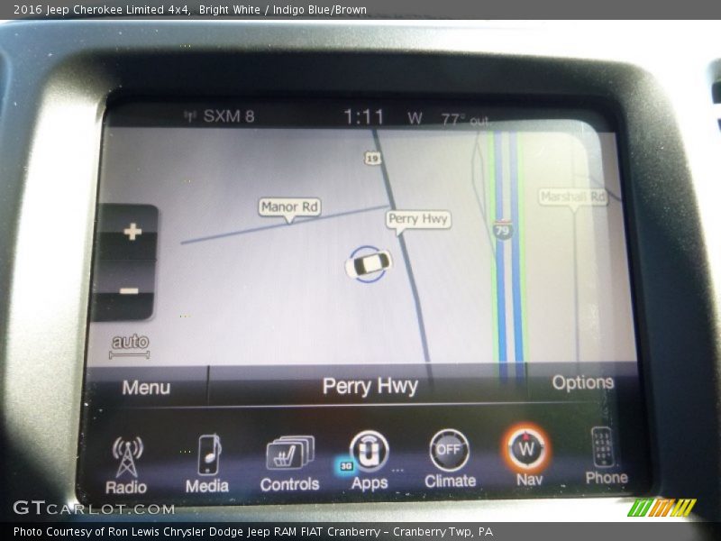 Bright White / Indigo Blue/Brown 2016 Jeep Cherokee Limited 4x4