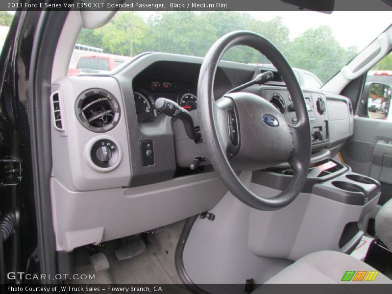 Black / Medium Flint 2013 Ford E Series Van E350 XLT Extended Passenger