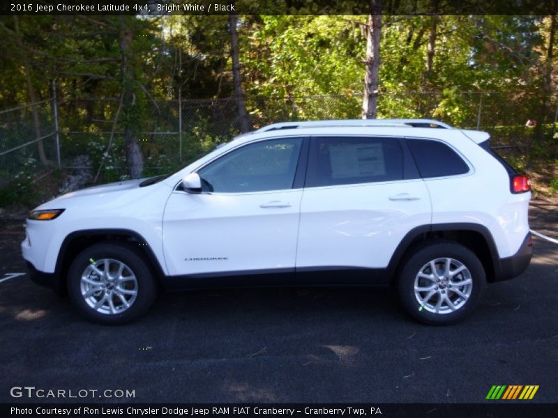 Bright White / Black 2016 Jeep Cherokee Latitude 4x4
