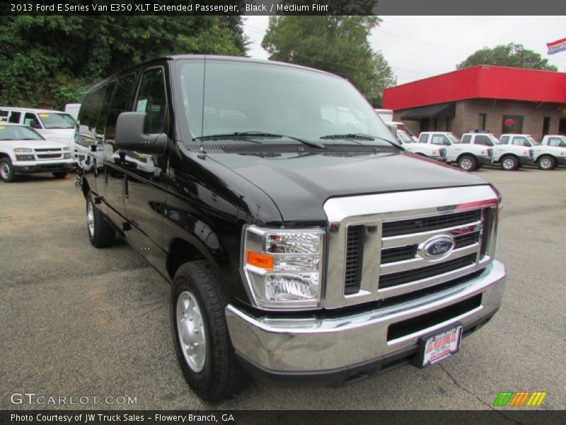 Black / Medium Flint 2013 Ford E Series Van E350 XLT Extended Passenger