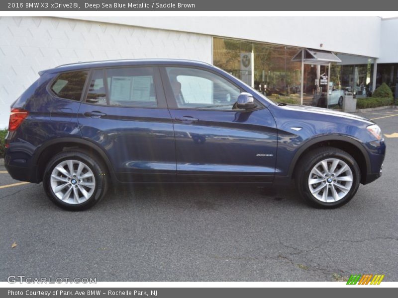 Deep Sea Blue Metallic / Saddle Brown 2016 BMW X3 xDrive28i